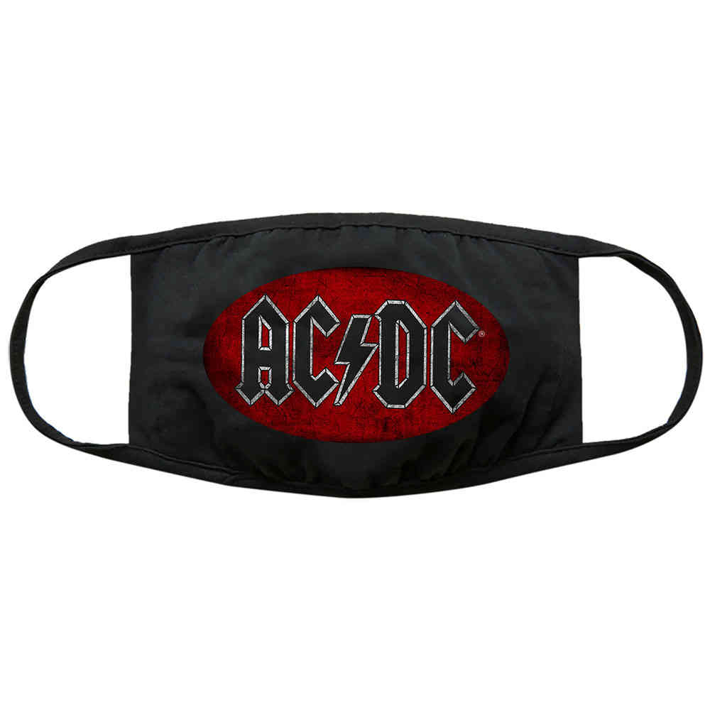 AC/DC - Oval Logo Vintage Masque - Noir
